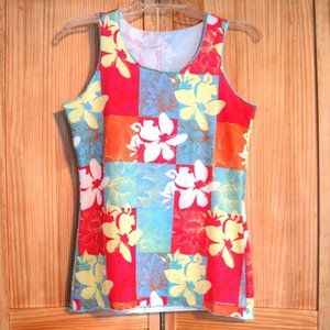 4/$30 Brooks Floral Athletic red/lgt blue/aqua/wht